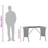vidaXL Tuintafel met acaciahouten blad 105x75x72 cm poly rattan zwart