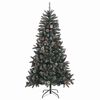 vidaXL Kunstkerstboom met 300 LED Groen 180 cm PVC en Plastic en Staal