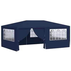 vidaXL Partytent met zijwanden professioneel 90 g/m&sup2; 4x6 m blauw