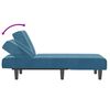 vidaXL Chaise longue fluweel blauw