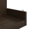 vidaXL Schommelbank 119x56x48 cm poly rattan bruin