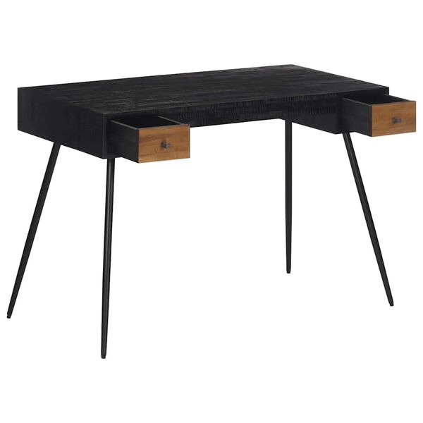 vidaXL Bureau 117x56,5x75 cm massief gerecycled teakhout