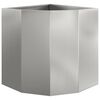 vidaXL Hoek Plantbak Zilver 45 x 45 x 50 cm Gegalvaniseerd staal