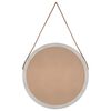 vidaXL Wandspiegel met band &Oslash; 55 cm wit