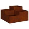 vidaXL Plantenbak Roestig 100 x 100 x 48 cm weervast staal