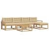 vidaXL Buiten bankenset 6 st Wit en Beige Polyester