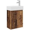 vidaXL Badkamermeubel met kraan Oud hout 45,5 x 22,5 x 84 cm
