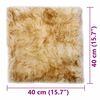 vidaXL Stoelkussens 2 st 40x40 cm echt schapenvacht gemêleerd bruin