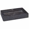 vidaXL Wastafel wandgemonteerd 38x24x6,5 cm marmer zwart