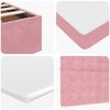 vidaXL Ottoman bed met matrassen en LED's 200x200cm fluweel roze