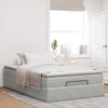 vidaXL Ottoman bed met matras 120x200 cm fluweel lichtgrijs