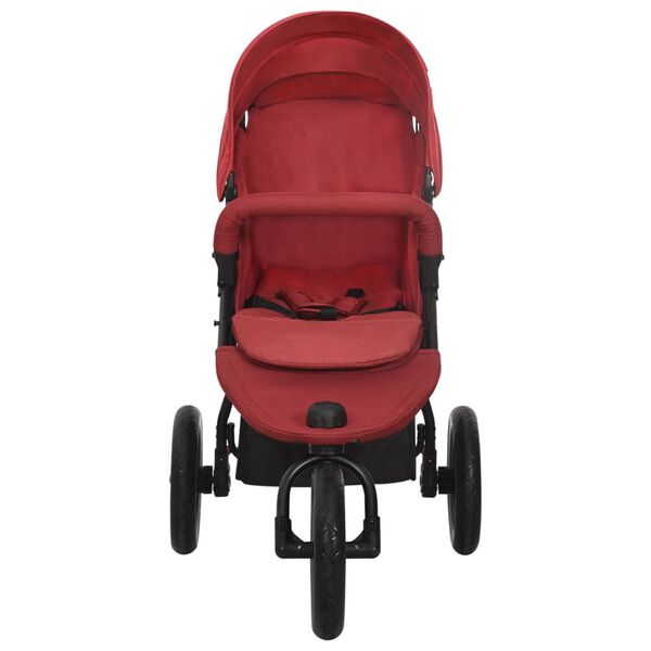 vidaXL Kinderwagen staal rood