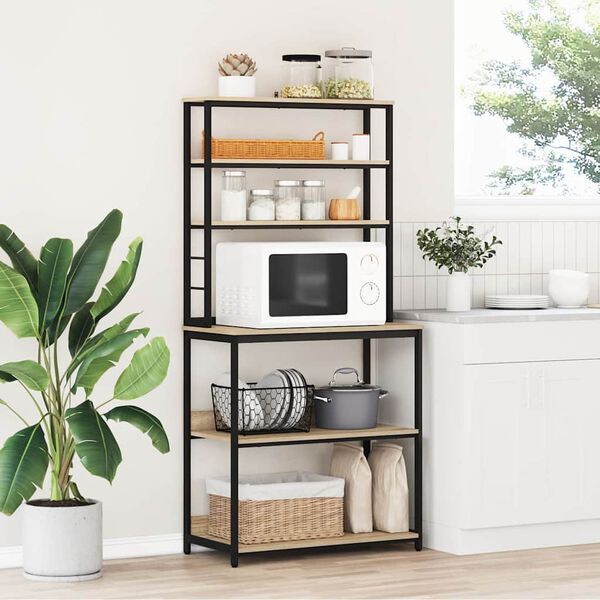 vidaXL Keukenplank Sonoma Eiken 80 x 40 x 168 cm Bewerkt hout