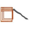 vidaXL Stapelbed met glijbaan en ladder grenenhout wasbruin 90x200 cm