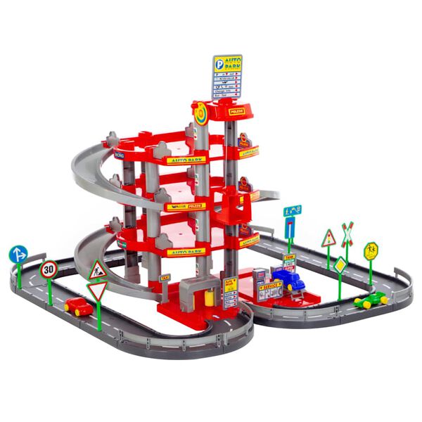 Polesie Wader 7-delige Parkeergarageset 4 laags 84,5x48,5x61 cm PP