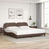 vidaXL Bedframe zonder matras "Zadar" kunstleer bruin 200x200 cm