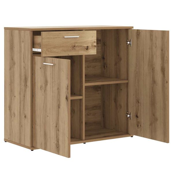 vidaXL Dressoir 80x36x75 cm bewerkt hout artisanaal eikenkleur
