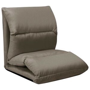 vidaXL Vloerstoel inklapbaar microvezel donkergrijs