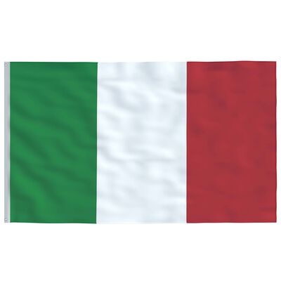 vidaXL Vlag met vlaggenmast Italië 6,2 m aluminium