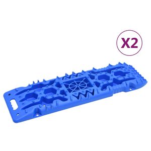 vidaXL Gripplaten 2 st 107x31x7 cm nylon blauw