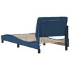 vidaXL Bedframe met LED zonder matras 90x190 cm stof blauw