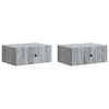 vidaXL Wandbeugel Bedkast 2 st Grijs sonoma 49 x 34,5 x 20 cm