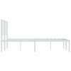 vidaXL Bedframe met hoofdbord metaal wit 140x190 cm