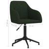 vidaXL Eetkamerstoelen draaibaar 6 st fluweel donkergroen