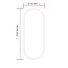 vidaXL Wandspiegel 60x25 cm ovaal zwart