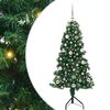 vidaXL Hoek Kunstkerstboom met 150 LED Groen 150 cm PVC en Metaal