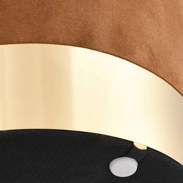 vidaXL Kruk fluweel 28 x 36 cm bruin en goudkleurig