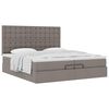 vidaXL Ottoman bed met matrassen 200x200cm stof taupe