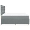 vidaXL Boxspring met matras stof lichtgrijs 160x200 cm