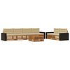 vidaXL Buiten bankenset 7 st Natuurlijk en Beige Polyester