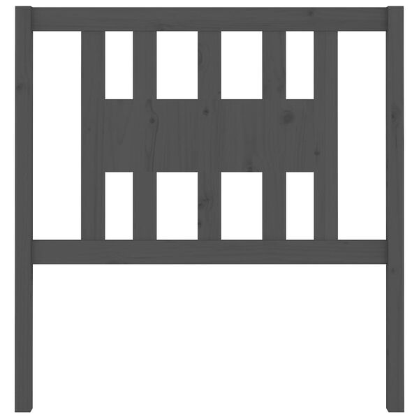 vidaXL Hoofdbord 96x4x100 cm massief grenenhout grijs