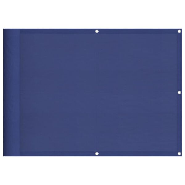 vidaXL Balkonscherm 75x1000 cm 100% oxford polyester blauw