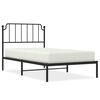 vidaXL Bedframe met hoofdbord metaal zwart 100x190 cm