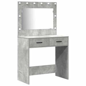 vidaXL Plafondtafel met spiegellichten 2 pcs Grijs Bewerkt hout