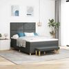 vidaXL Boxspring bed met matras Donkergrijs 160 x 200 cm Stof