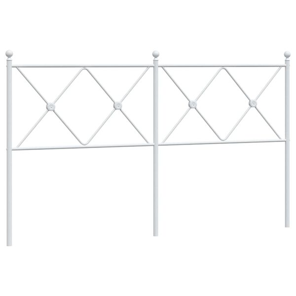vidaXL Vervangend hoofdbord 160 cm metaal wit