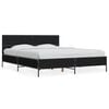 vidaXL Bedframe bewerkt hout metaal zwart 150x200 cm