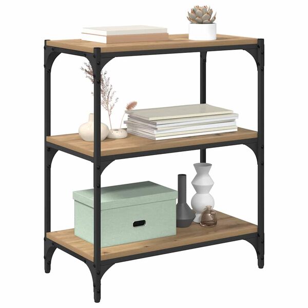 vidaXL Boekenkast artisanaal eikenkleurig 60 x 33 x 70,5 cm