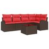 vidaXL Tuin Sofa Set Bruin poly rattan