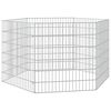 vidaXL Dierenverblijf 6 panelen 54x60 cm gegalvaniseerd ijzer