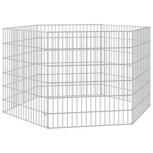 vidaXL Dierenverblijf 6 panelen 54x60 cm gegalvaniseerd ijzer