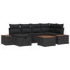 vidaXL Tuin Sofa Set 7 st Zwart poly rattan