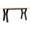 vidaXL Salontafel Y-frame 100x50x45 cm massief grenenhout en staal