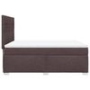 vidaXL Boxspring met matras stof donkerbruin 140x190 cm