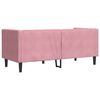 vidaXL Tweezitsbank Chesterfield-stijl en bolsters fluweel roze