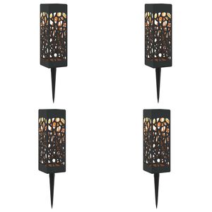 vidaXL Buitenzonne-lampen met grondpin 4 st Warmwit 29 cm PP
